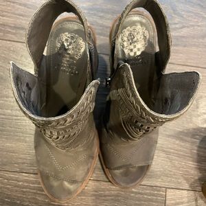 Vince open toe heel booties